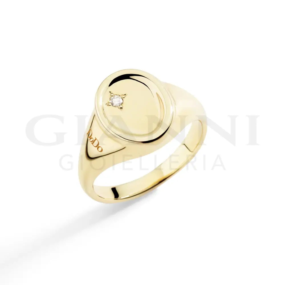Anello DoDo - Sigillo oro giallo & diamante bianco Anelli