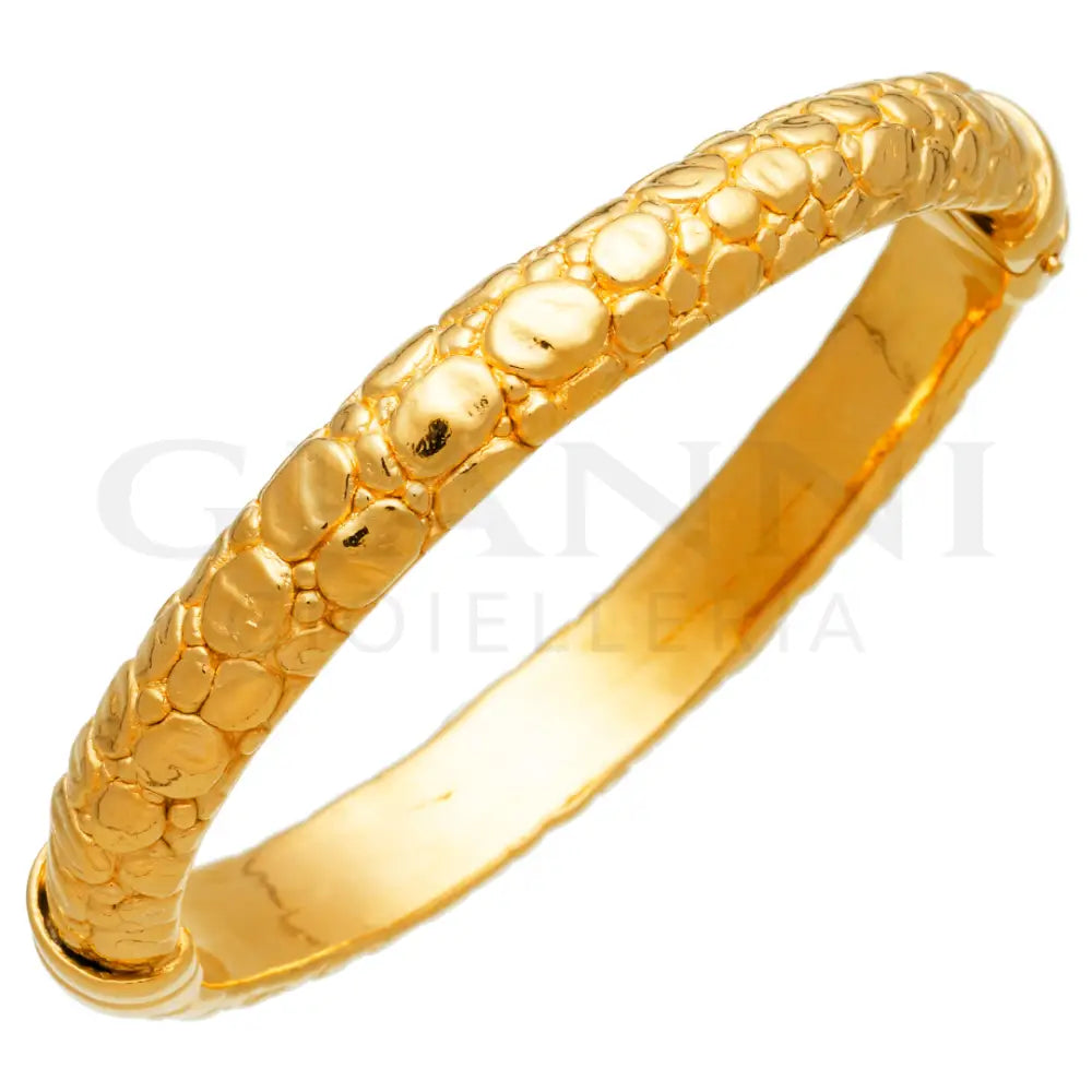 Bangle Giovanni Raspini - Croco Piccolo Argento Dorato Bracciali