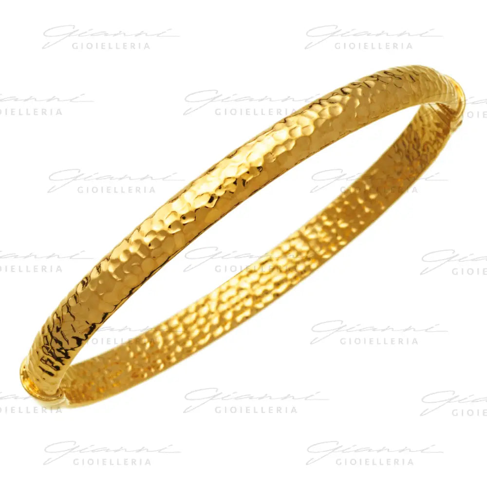 Bangle Giovanni Raspini - Moon Rock Piccolo Argento Dorato Bracciali