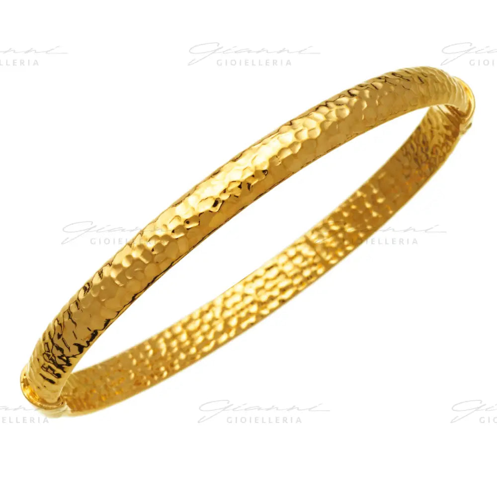 Bangle Giovanni Raspini - Moon Rock Piccolo Argento Dorato Bracciali