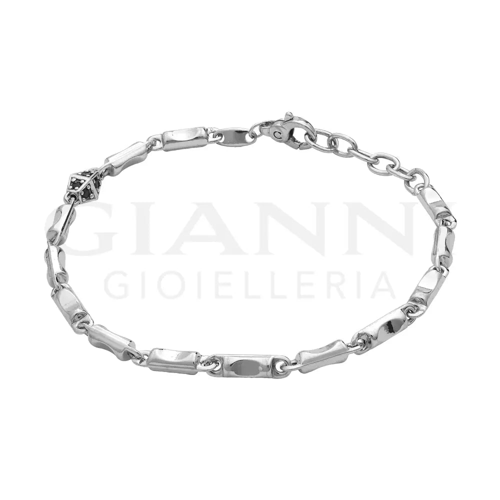 Bracciale Comete - Argento con Zirconi Neri - Bracciali