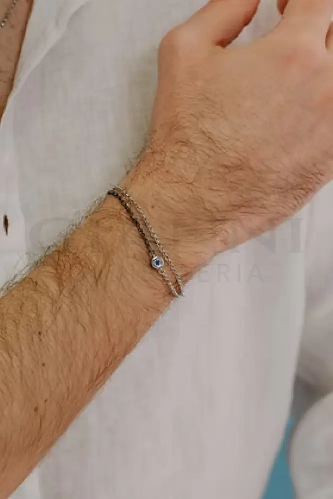 Bracciale Comete - Argento Double Lucido e Brunito - Bracciali