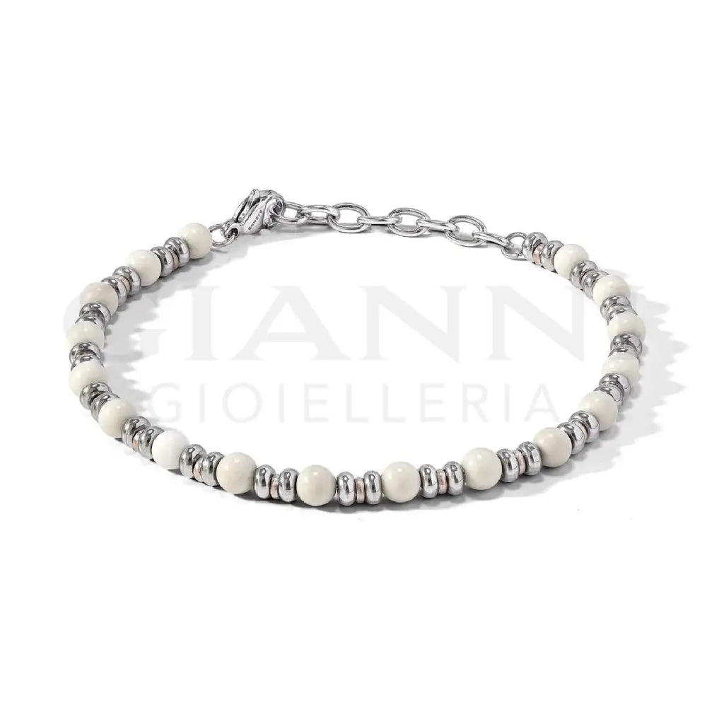 Bracciale Comete - Pietre Bianche e Dettagli in Oro Rosa - Bracciali