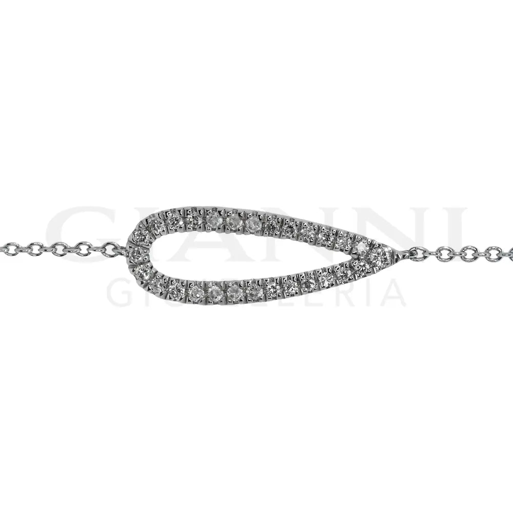 Bracciale Crivelli - Fantasia con Diamanti in Oro Bianco - Bracciali