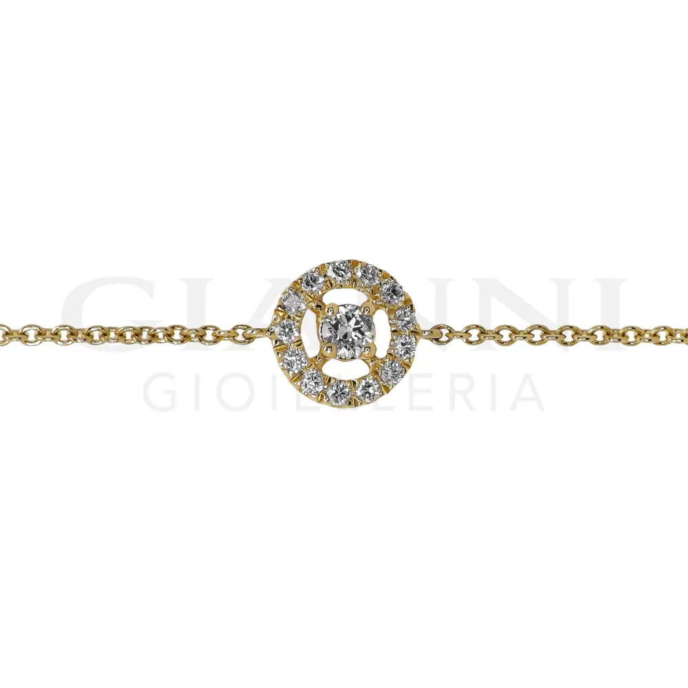 Bracciale Crivelli - Fantasia con Diamanti in Oro Giallo - Bracciali
