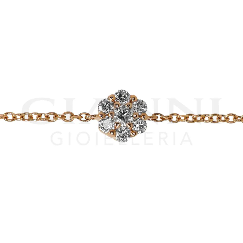 Bracciale Crivelli - Fantasia con Pavè di Diamanti in Oro Rosa - Bracciali