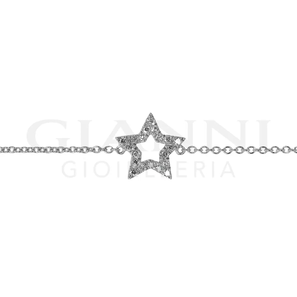 Bracciale Crivelli - Fantasia Stella con Diamanti in Oro Bianco - Bracciali