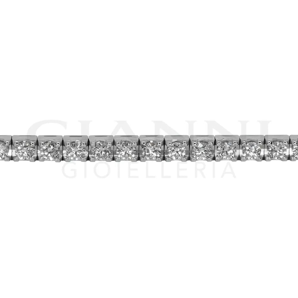 Bracciale Crivelli - Tennis in Oro Bianco con Diamanti 2,00 ct. - Bracciali