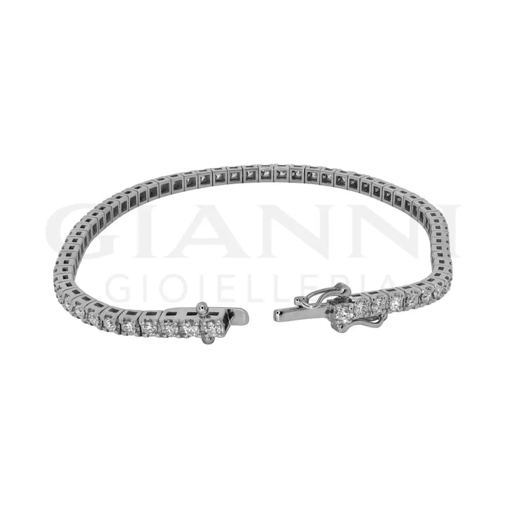 Bracciale Crivelli - Tennis in Oro Bianco con Diamanti 2,00 ct. - Bracciali