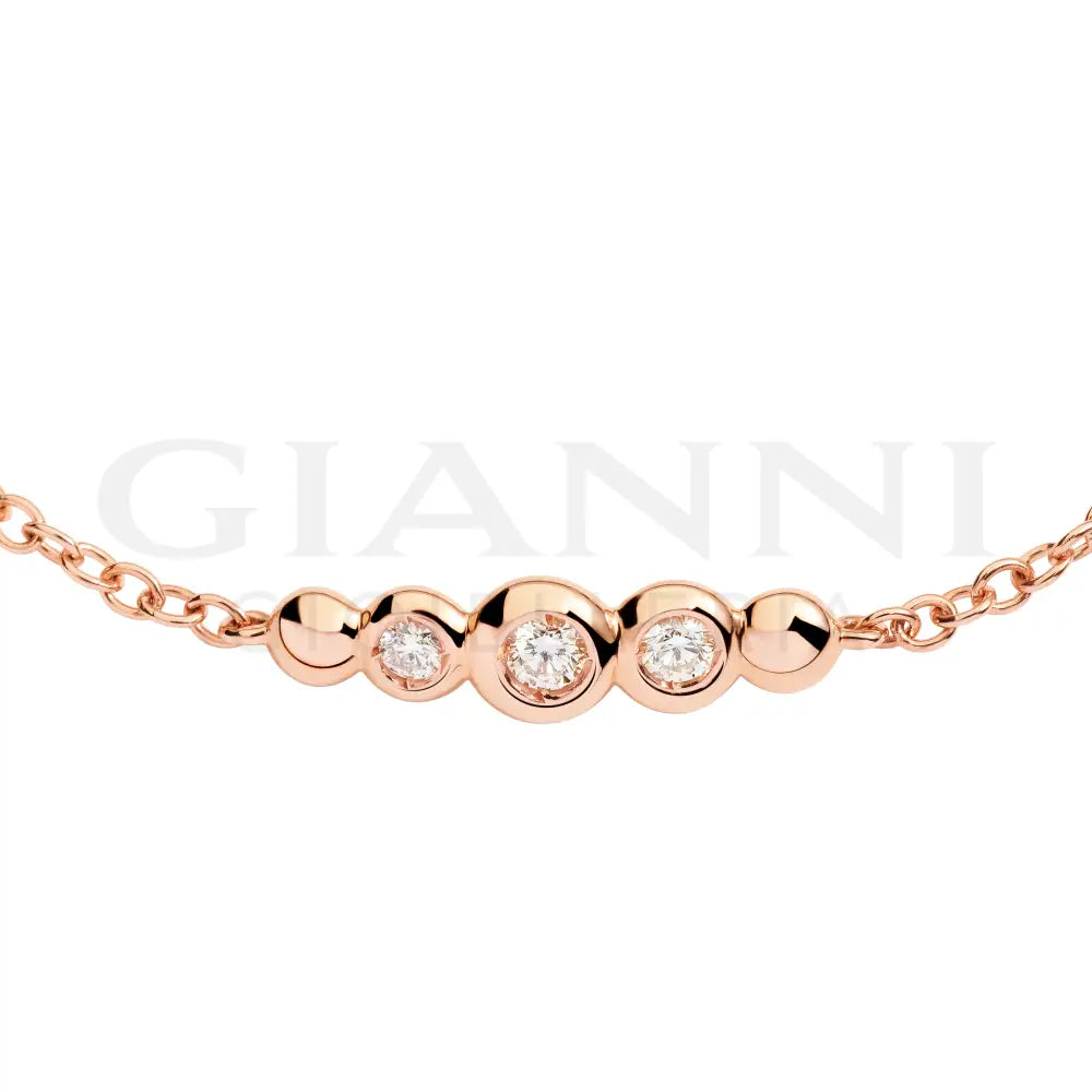 Bracciale DoDo - Bollicine oro rosa & diamanti Bracciali