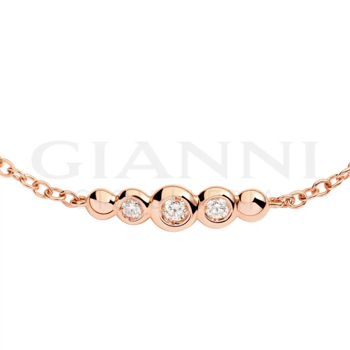 Bracciale DoDo - Bollicine oro rosa & diamanti Bracciali
