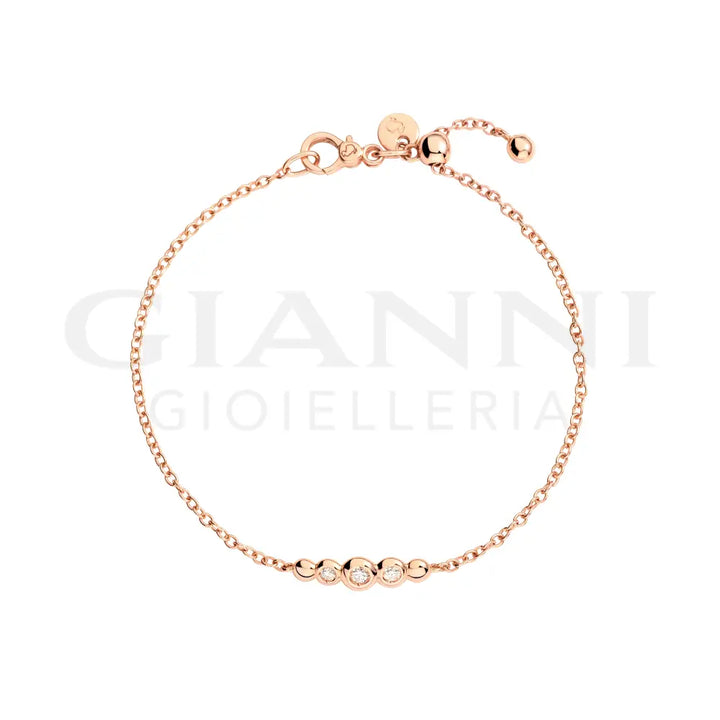 Bracciale DoDo - Bollicine oro rosa & diamanti Bracciali