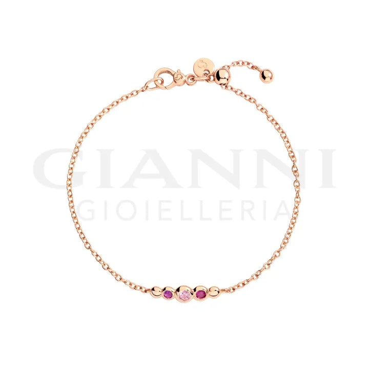Bracciale DoDo - Bollicine oro rosa pietre colorate Bracciali