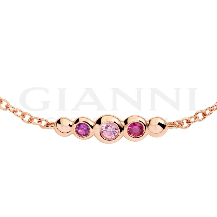 Bracciale DoDo - Bollicine oro rosa pietre colorate Bracciali