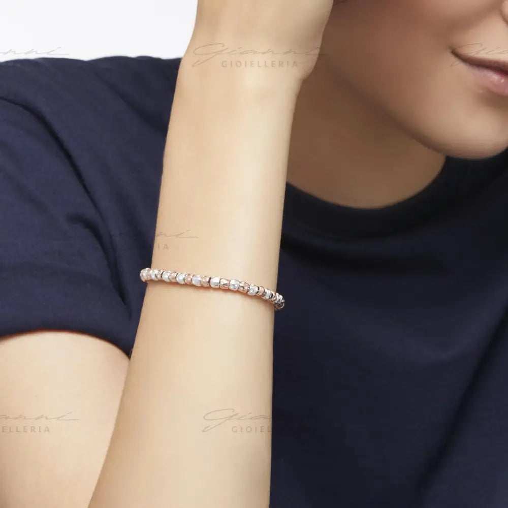 Bracciale Dodo - Granelli Argento e Oro Rosa Bracciali