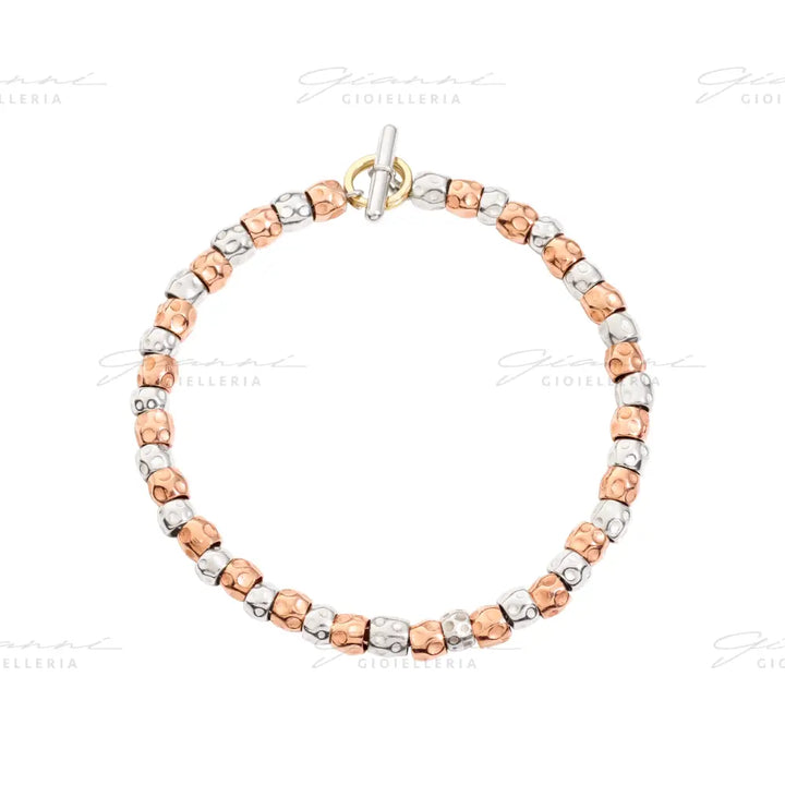 Bracciale Dodo - Granelli Argento e Oro Rosa Bracciali
