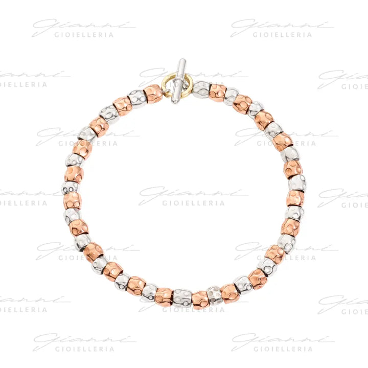 Bracciale Dodo - Granelli Argento e Oro Rosa Bracciali