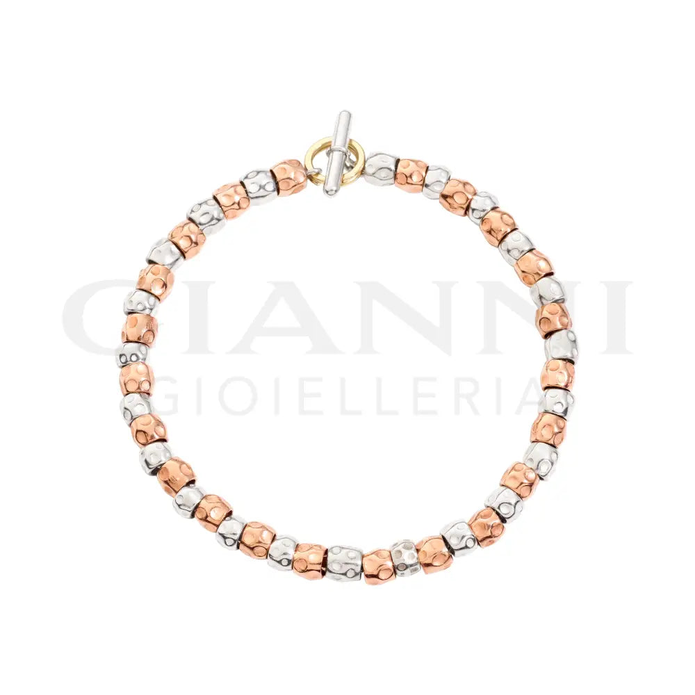 Bracciale Dodo - Granelli Argento e Oro Rosa Bracciali