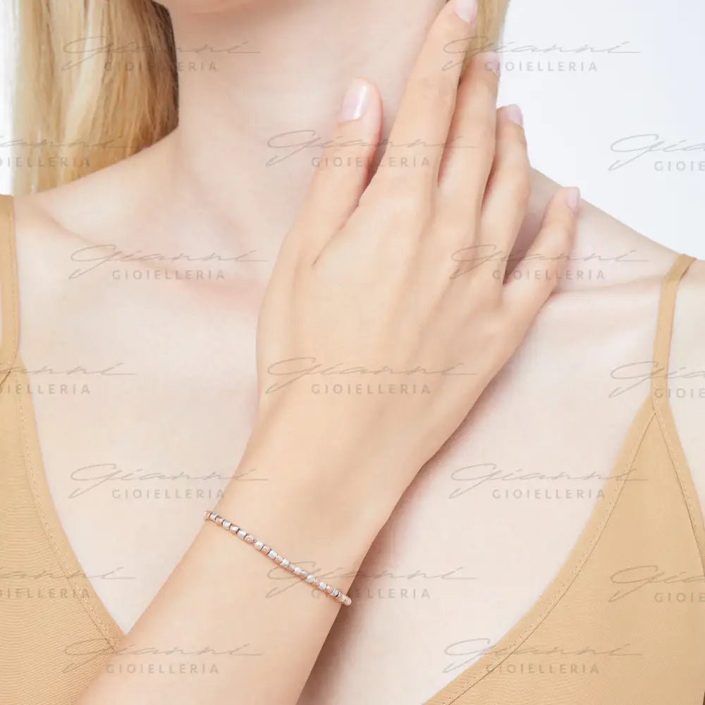 Bracciale DoDo - Mini granelli Argento & Oro Rosa Bracciali