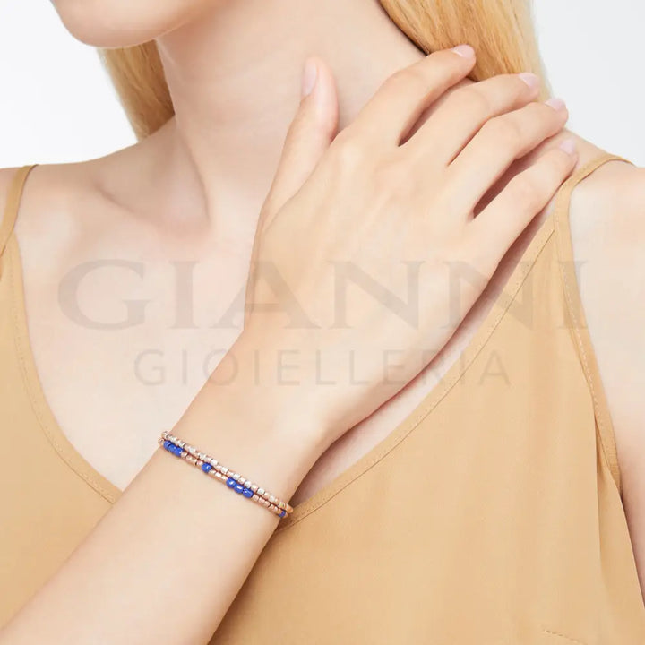 Bracciale DoDo - Mini granelli Argento & Oro Rosa Bracciali