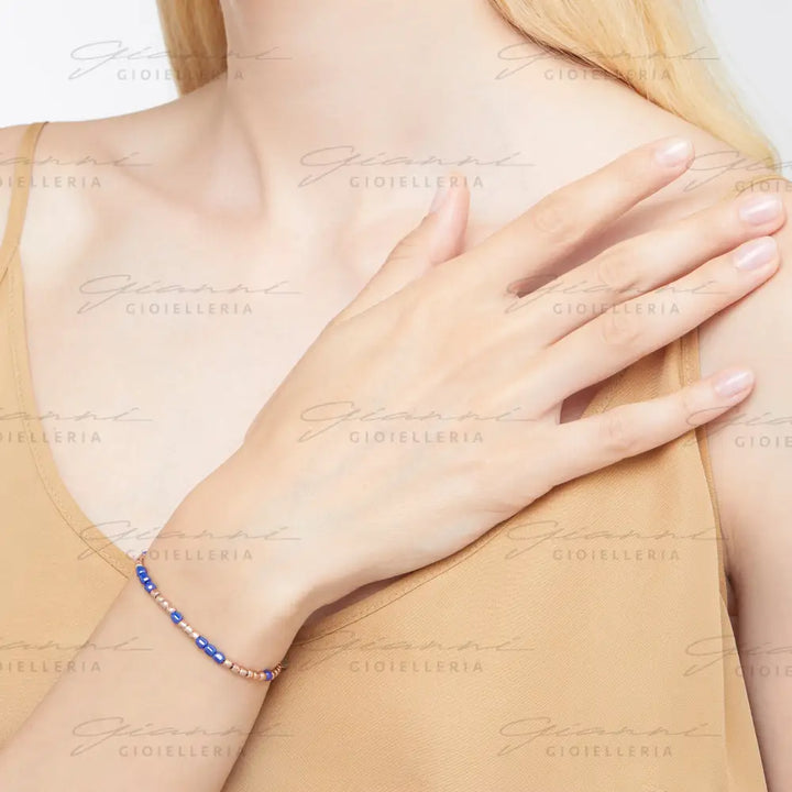 Bracciale DoDo - Mini granelli oro rosa & ceramica Bracciali