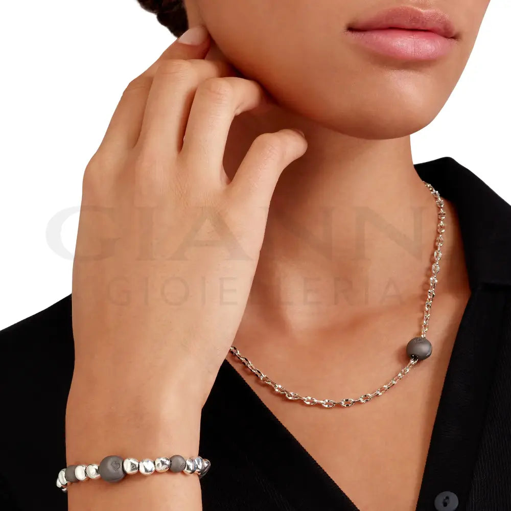 Bracciale DoDo - Pepita argento & titanio Bracciali
