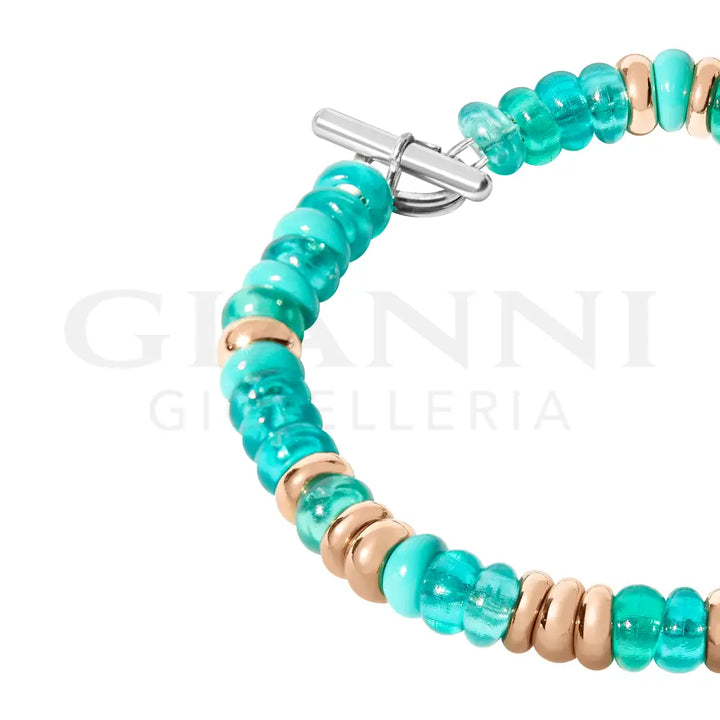 Bracciale DoDo - Rondelle argento dorato & plastica riciclata Bracciali