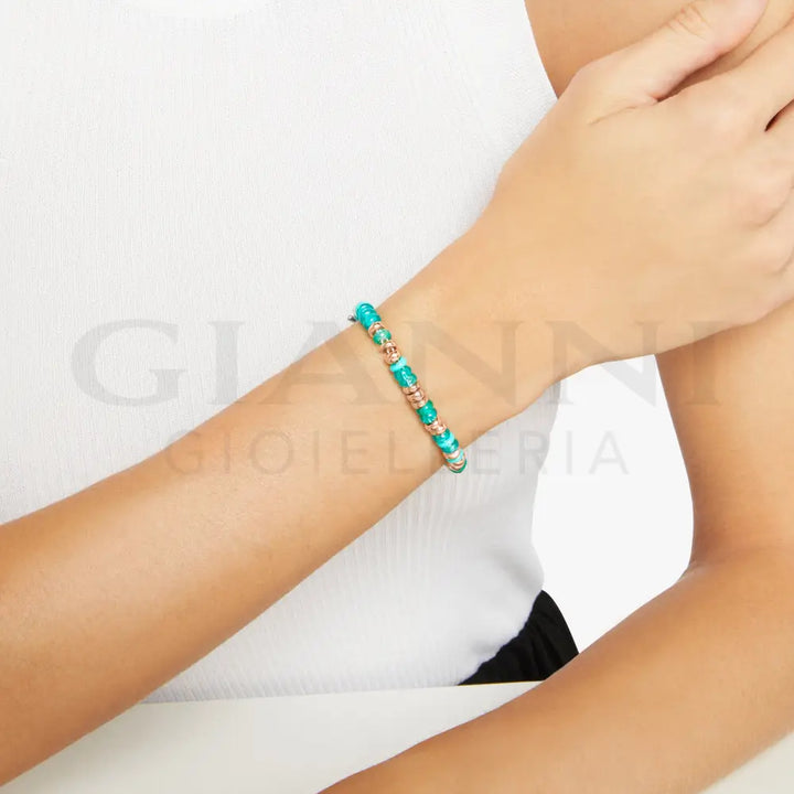 Bracciale DoDo - Rondelle argento dorato & plastica riciclata Bracciali
