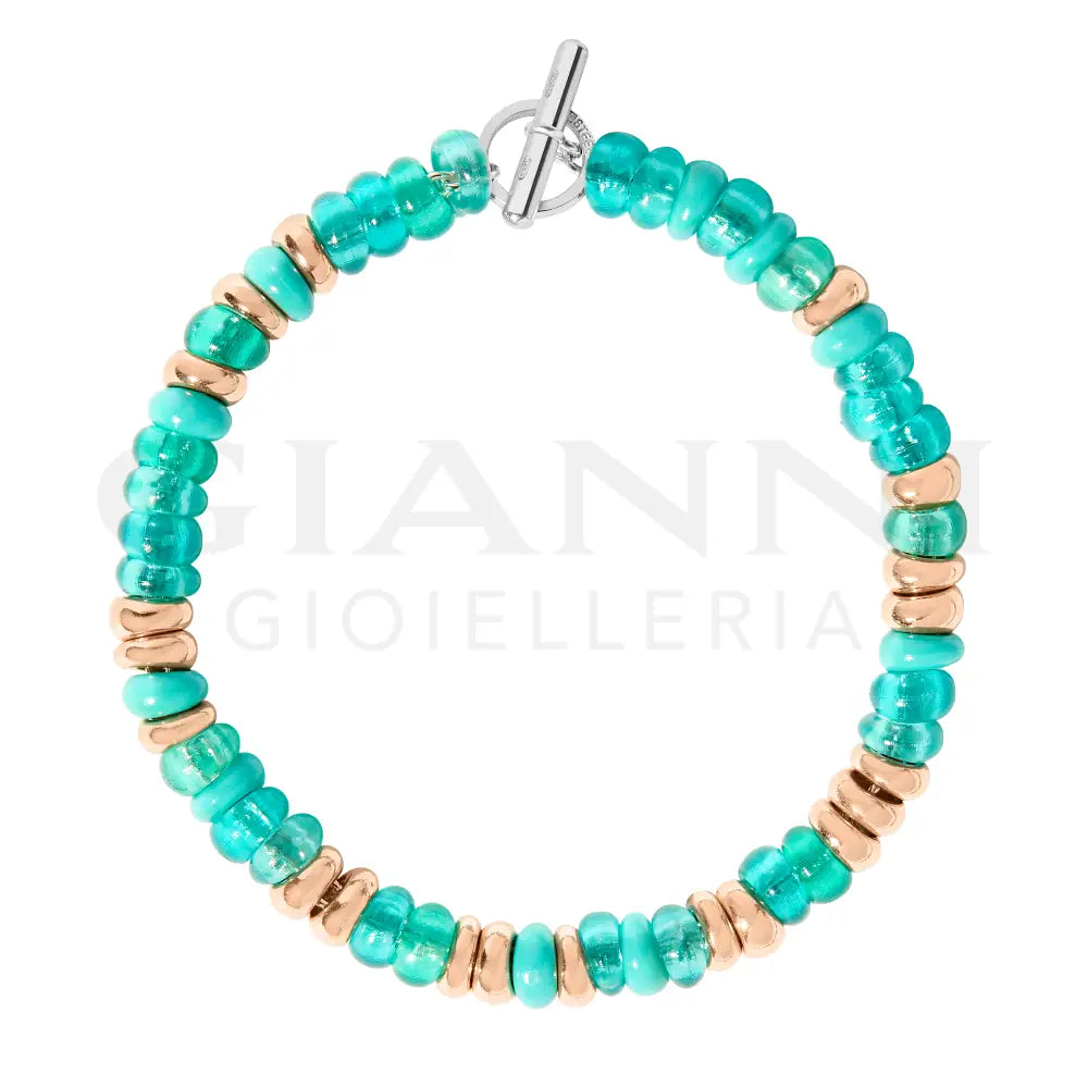 Bracciale DoDo - Rondelle argento dorato & plastica riciclata Bracciali