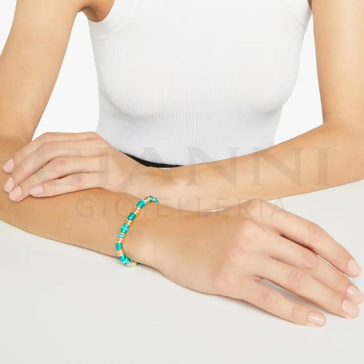Bracciale DoDo - Rondelle argento dorato & plastica riciclata Bracciali