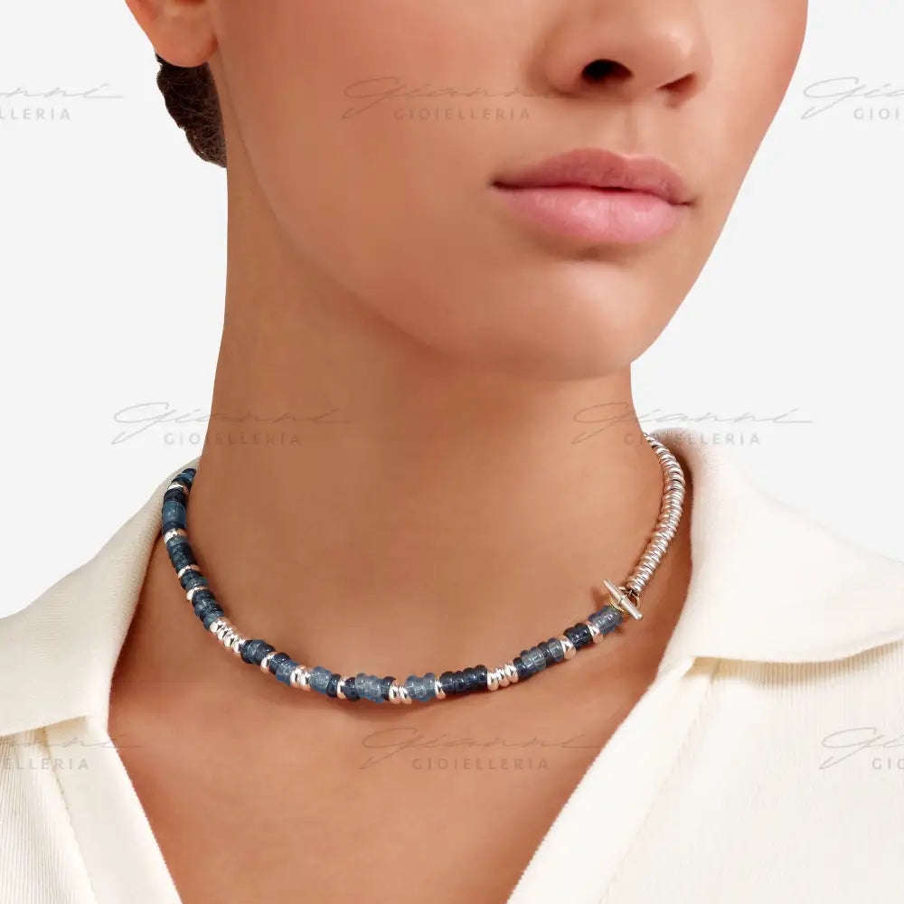 Bracciale DoDo - Rondelle argento & plastica riciclata Bracciali