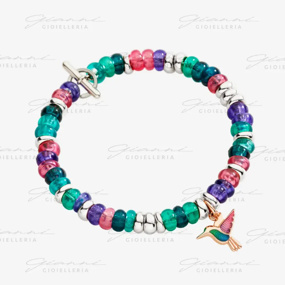 Bracciale DoDo - Rondelle argento & plastica riciclata Bracciali