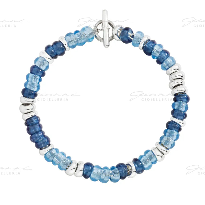 Bracciale DoDo - Rondelle argento & plastica riciclata Bracciali