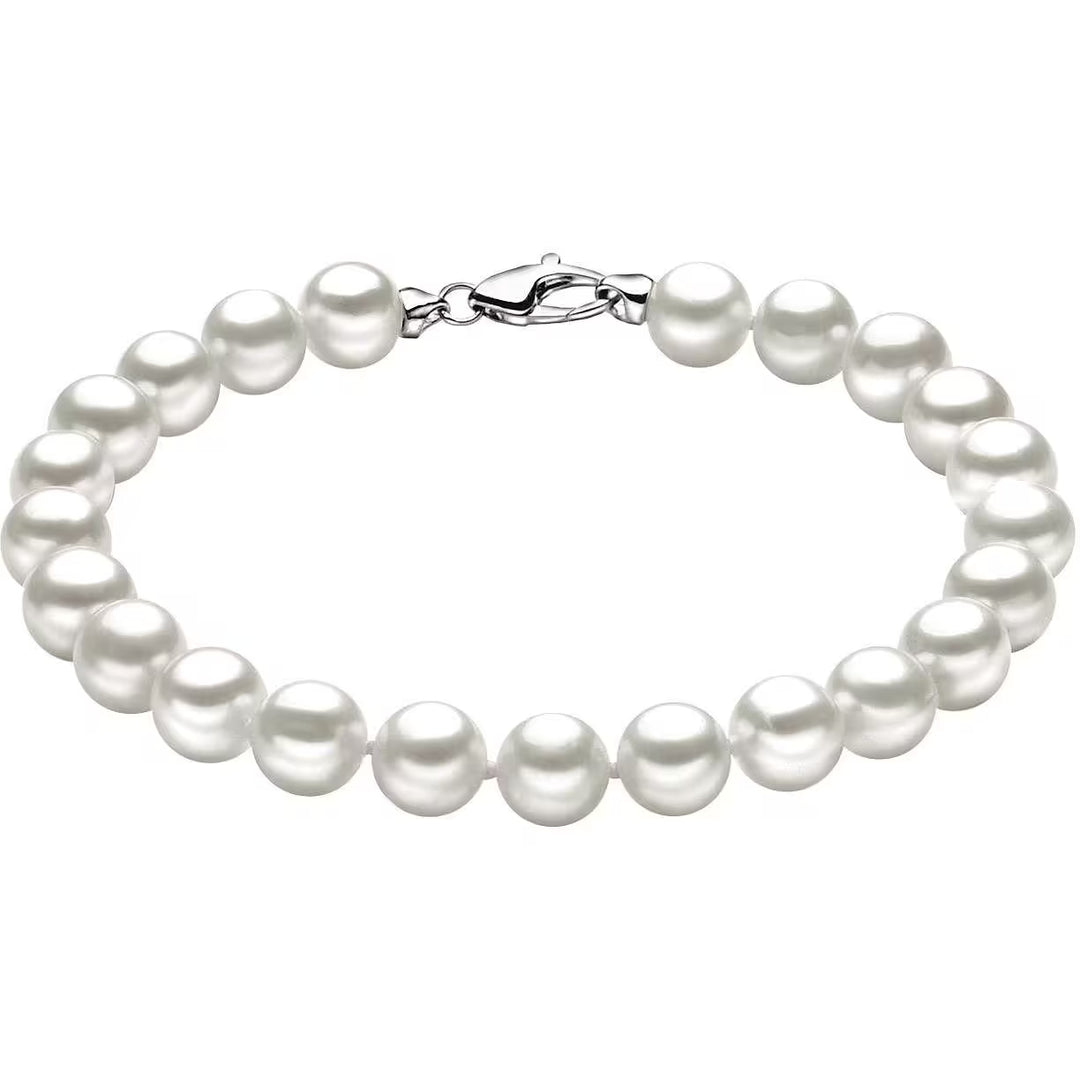Bracciale Comete - Perle Coltivate di 6/6,5 mm in Oro Bianco