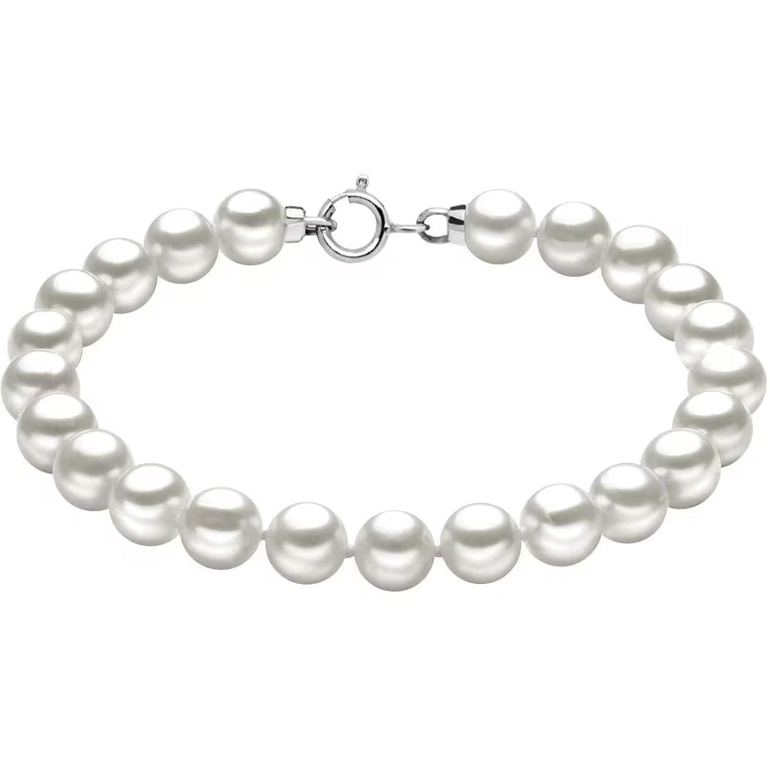 Bracciale Comete - Perle Coltivate di 7/7,5 mm in Oro Bianco