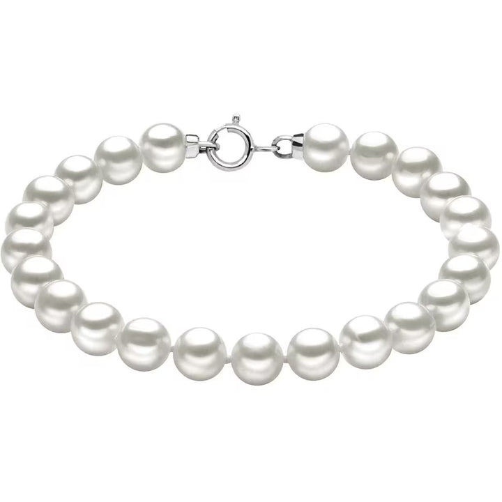 Bracciale Comete - Perle Coltivate di 7/7,5 mm in Oro Bianco