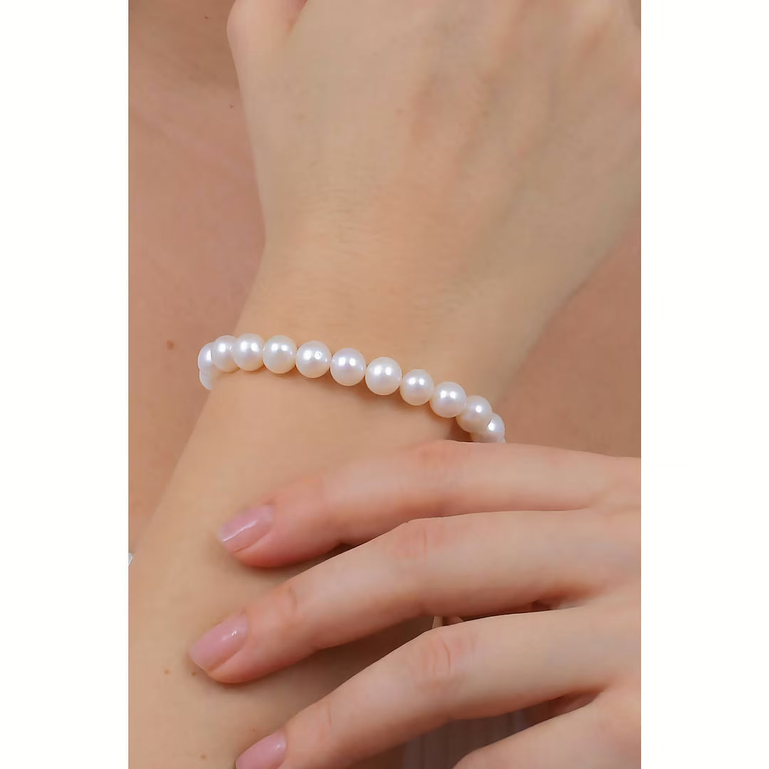 Bracciale Comete - Perle Coltivate di 7/7,5 mm in Oro Bianco