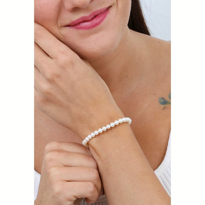 Bracciale Comete - Perle Coltivate di 5/5,5 mm in Oro Bianco