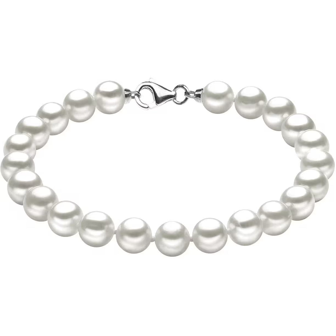 Bracciale Comete - Perle Coltivate di 6/6,5 mm in Oro Bianco
