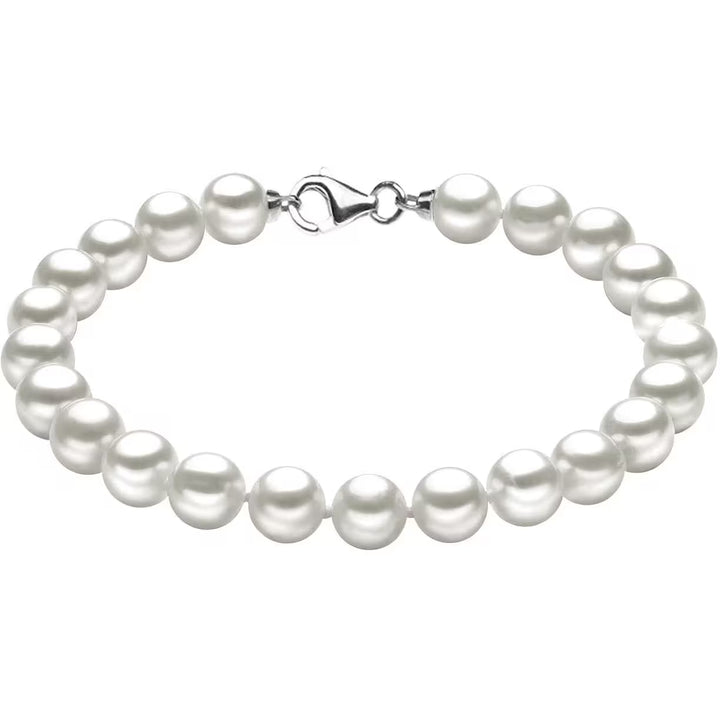 Bracciale Comete - Perle Coltivate di 6/6,5 mm in Oro Bianco