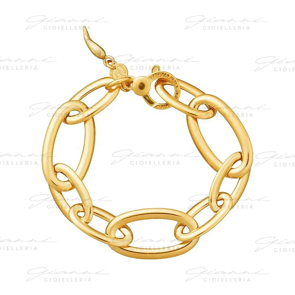 Bracciale Giovanni Raspini - Maglia Ovale Bold Argento Dorato Bracciali