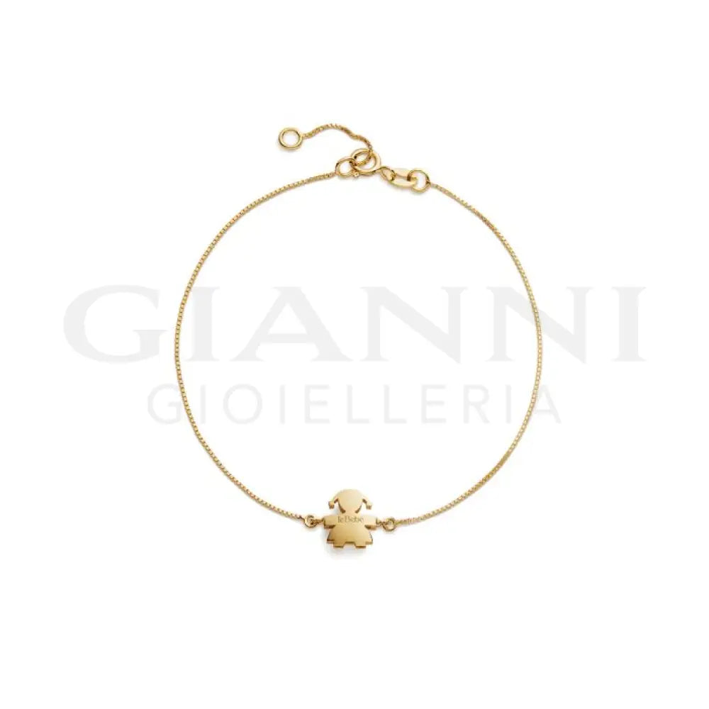 Bracciale leBebé - I Tesorini con sagoma bimba in oro giallo - Bracciali