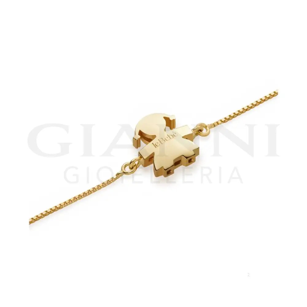 Bracciale leBebé - I Tesorini con sagoma bimba in oro giallo - Bracciali