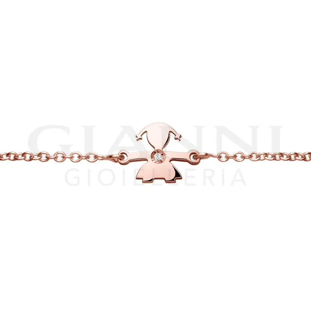 Bracciale leBebé - Le Briciole in Oro rosa Diamante - Bracciali
