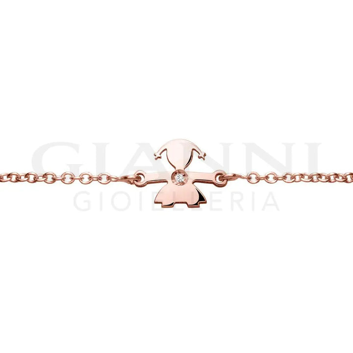 Bracciale leBebé - Le Briciole in Oro rosa Diamante - Bracciali