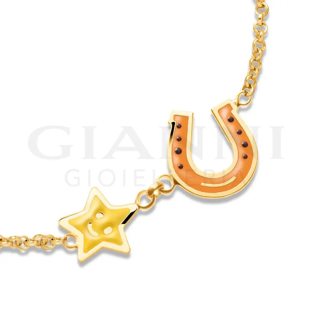 Bracciale leBebé - Primegioie Fortuna Stella Ferra di Cavallo oro giallo - Bracciali