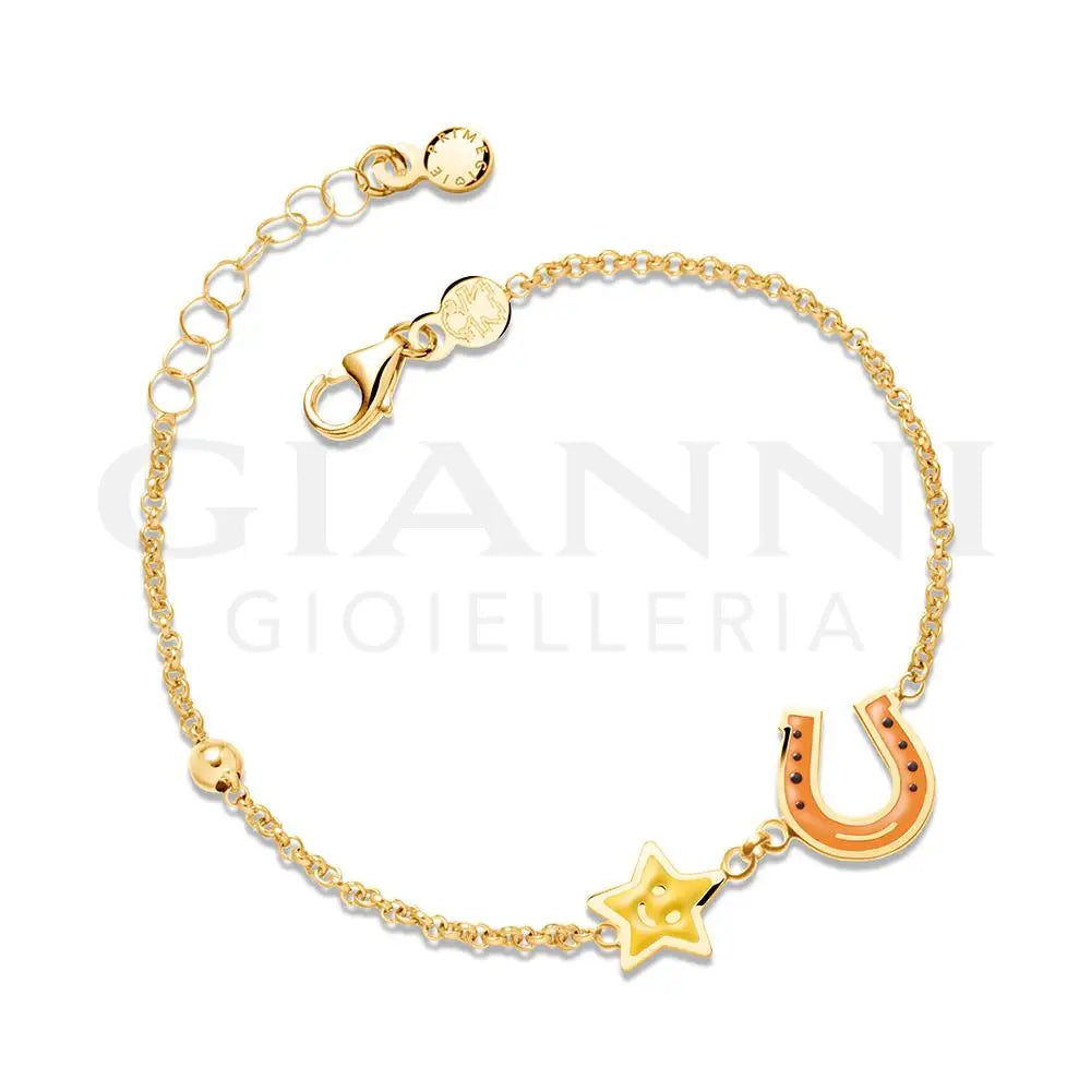 Bracciale leBebé - Primegioie Fortuna Stella Ferra di Cavallo oro giallo - Bracciali