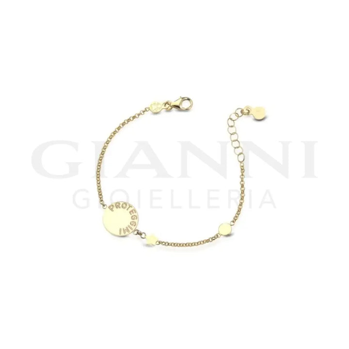 Bracciale leBebé - Proteggimi con angioletto in oro giallo - Bracciali