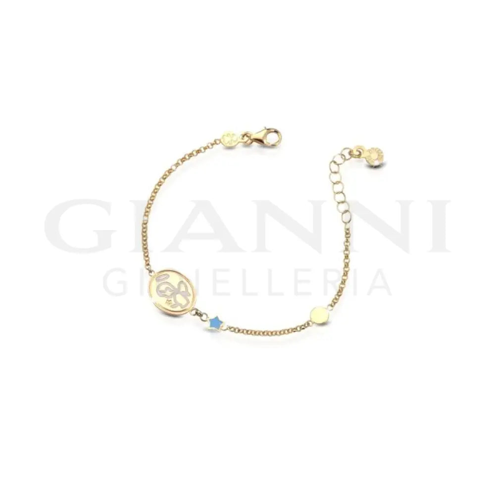 Bracciale leBebé - Proteggimi con angioletto in oro giallo - Bracciali