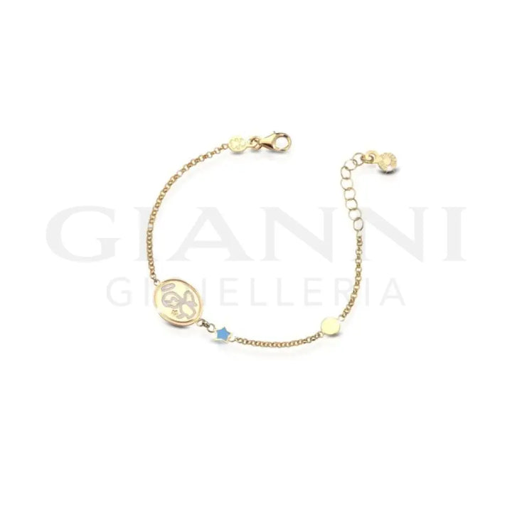 Bracciale leBebé - Proteggimi con angioletto in oro giallo - Bracciali